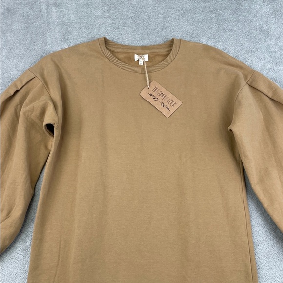 NEW The‎ Simple Folk 6 Organic Cotton Stretch The Oversized Sweater Dress - Picture 2 of 12